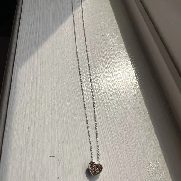 Zales champagne diamond Heart Pendant Necklace - Picture 3 of 6